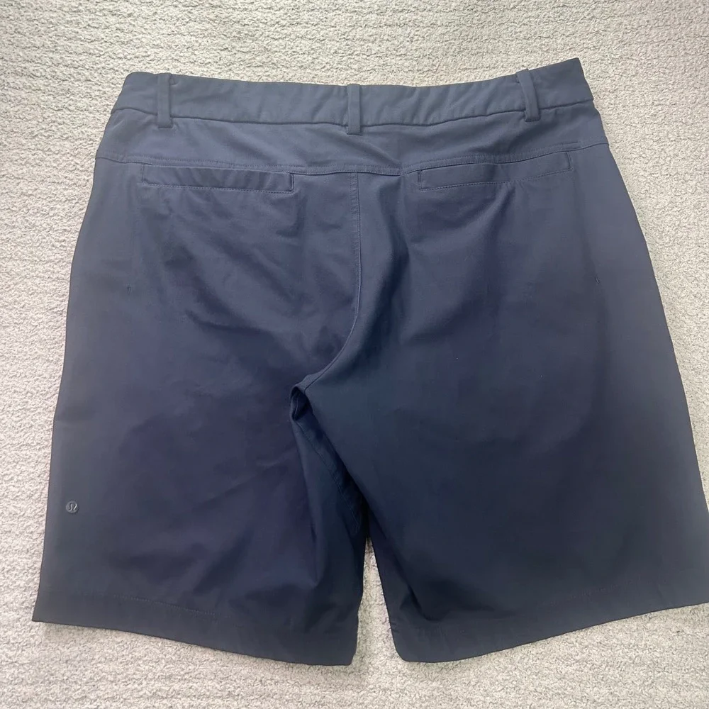 Lululemon Flat Front Short Chino Navy Blue 38 Golf Athletic 10